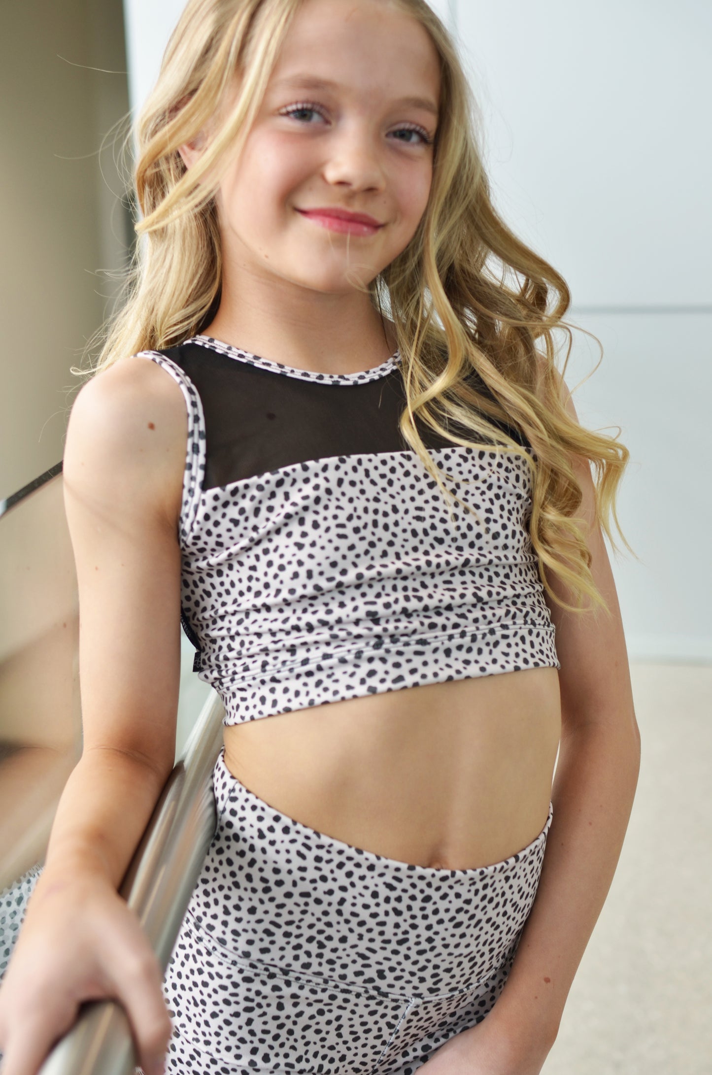 XO Soel Top - Leopard/Black Mesh