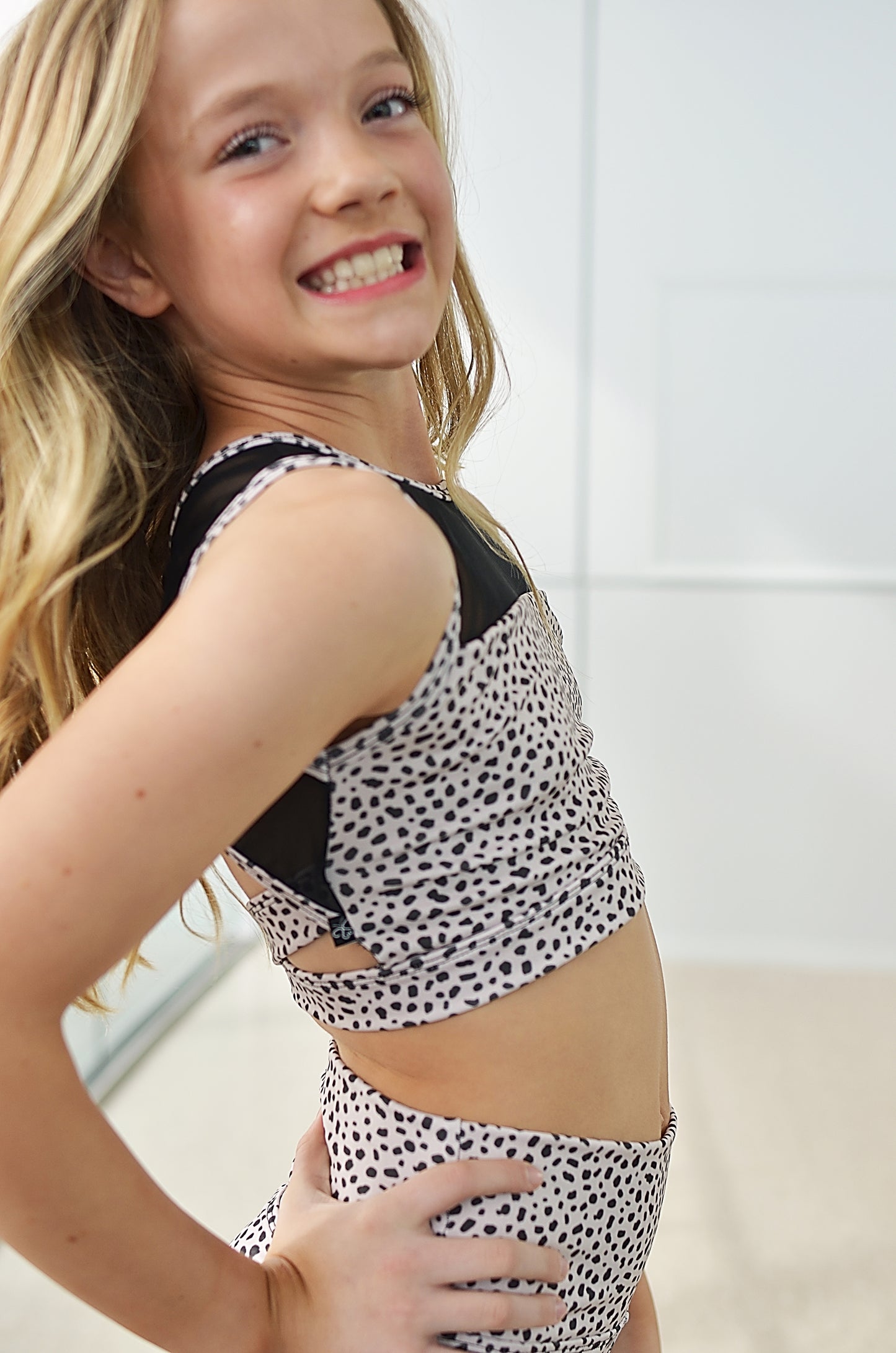 XO Soel Top - Leopard/Black Mesh