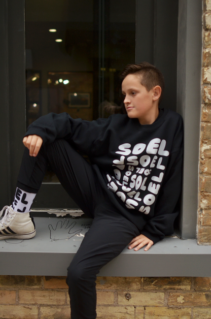 Soel Branded Crewneck Sweatshirt - Black