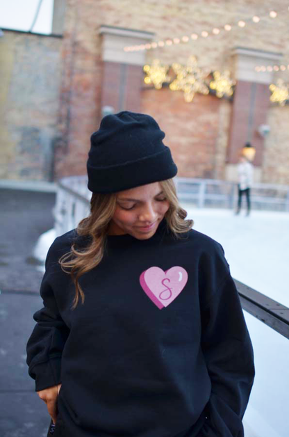 Love Myla Crewneck Sweatshirt - Black