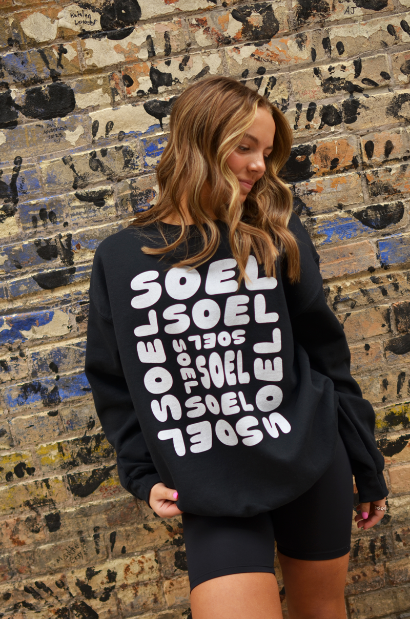 Soel Branded Crewneck Sweatshirt - Black