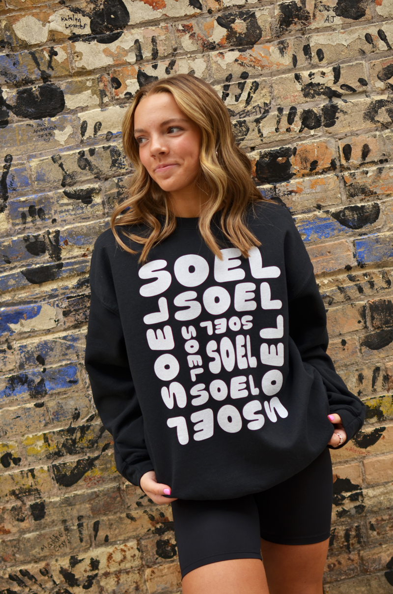 Soel Branded Crewneck Sweatshirt - Black