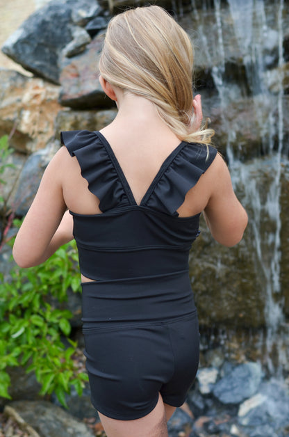 Flutter Top - Black
