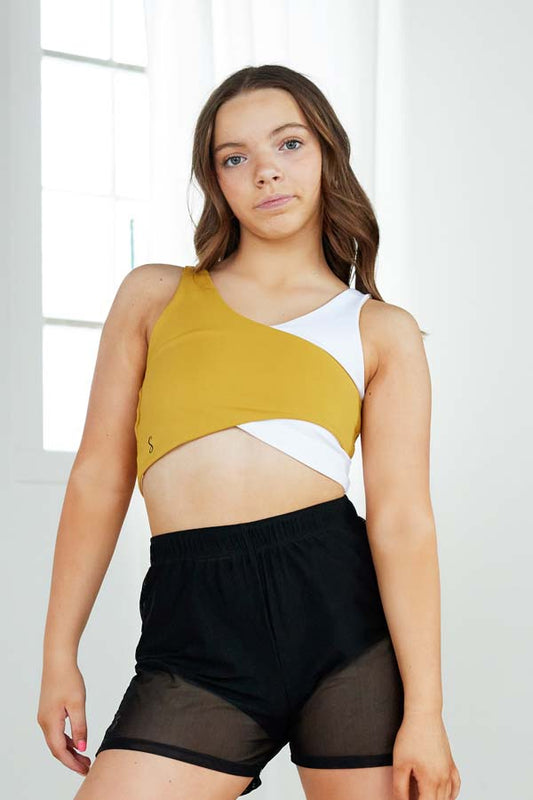 Summit Top - Mustard/White